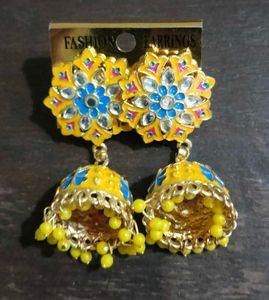 Yellow Jhumka