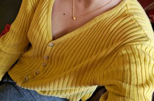 Warm Sunshine Yellow Knit Top......winter perfect.