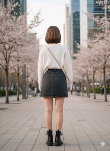 Korean short A-Line Skirt