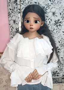 Ruffled White Top