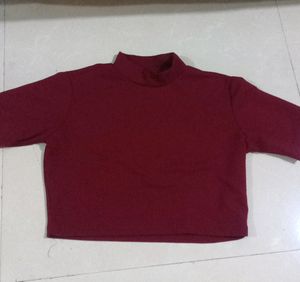 Red Crop top