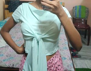 NewMe Tie Up Mint Green Top