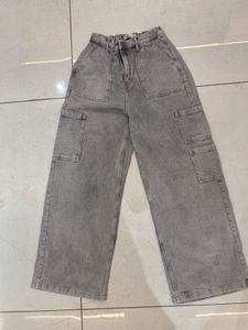Grey Cargo Jeans