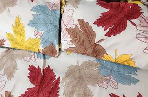 Multi Leaves 5 Feet Double Bedsheet &amp; Pillow Cover
