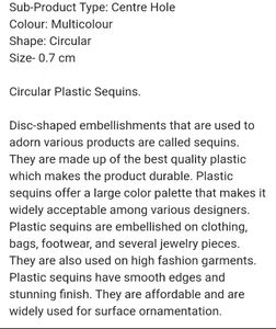 Multi Color Center Hole Circle Plastic Sequence
