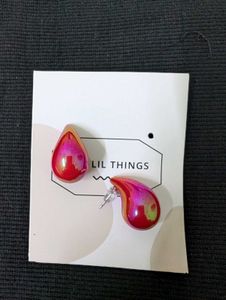 Y2K Pink Unicorn Teardrop Studs