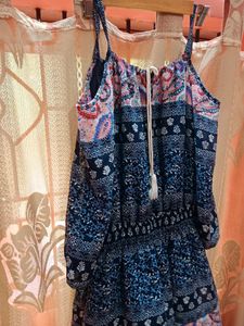 Off Shoulder Printed Dress