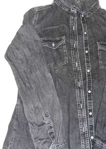 Vintage Black Denim Shirt
