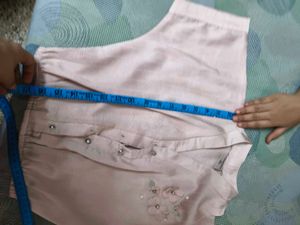 Smart Branded Pink Crop Top For 8-9 Years Girl