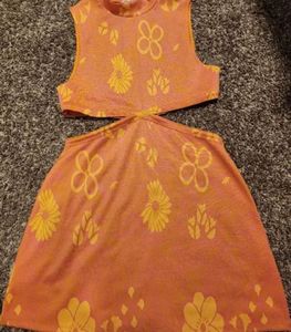Zara Cut Out Floral Dress
