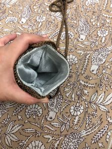 Gold Mobile Holder Sling Bag