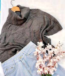 Pinterest Knitted Turtle Neck Pullover B