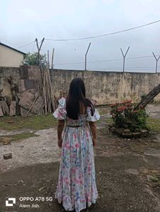 Floral Puff Sleeve Maxi Dress