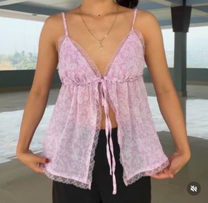 Lilac Lace Trim Cami