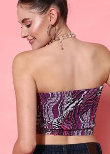 Chic Zebra Print Tube Top