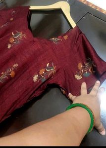 Burdundy Plazo Suit With Dupatta For 42 Bust