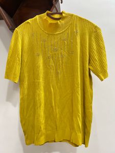 Yellow Embellished Top