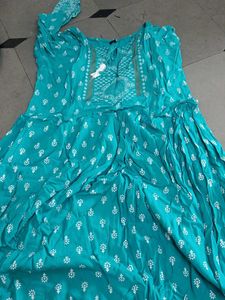 Teal Bohemian Print Dress