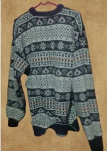 Vintage Fair Isle Knit  80s GrandDad Sweater