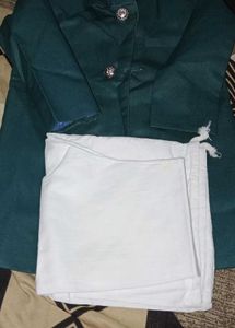 Emerald Green Blazer with Blue Patterned Lining