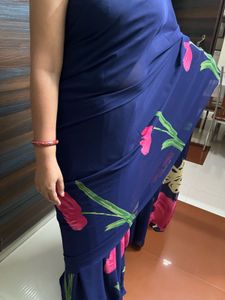 Floral Print Saree