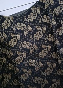 Black Banarsi Kurta