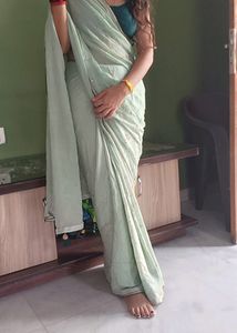 Designer Saree Light Parrot Green