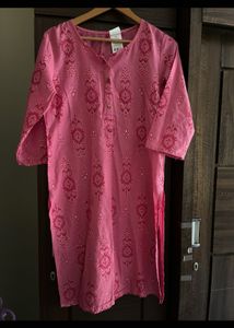Pink cotton kurta