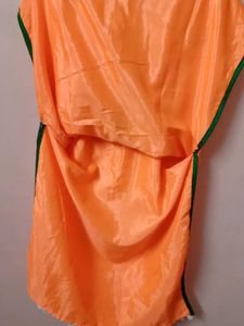 Orange Kurti with Embroidery