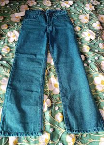 Stylish Blue Denim Wide Leg Jeans