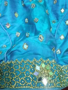 Multicolour Heavy Work Crop Top