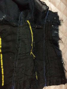 Green Embroidered Saree With attached Blouse