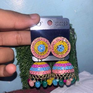 Desi Style Multi Colour Jhumka