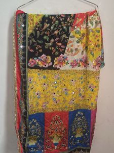 Colorful Dupatta with Mirror Work