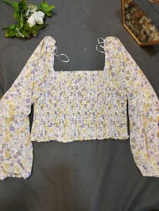 Floral Print Crop Top