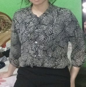 Black Shear Shirt/top For Girls