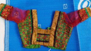 Elegant Embroidered Saree Set
