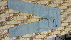 Light Green Zippered Cargo Pants