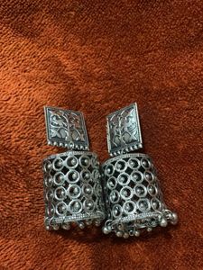 Silver Jhumka Earrings