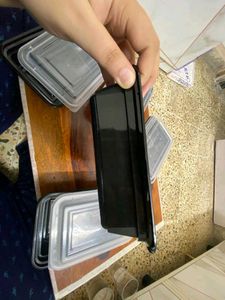 Plastic Black Food Containers - Set of 5