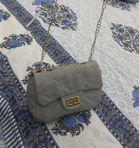 Unused Sling Bag With Metal Chain