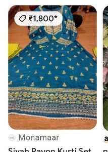 Teal Embroidered Ethnic Kurta