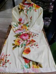 Floral Print Kurta
