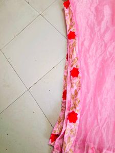 Pink Embroidered Lehenga Choli Set