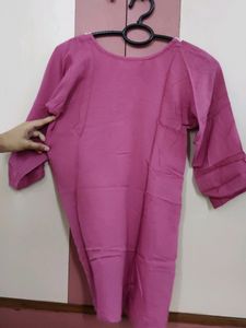 Pink Embroidered Kurti