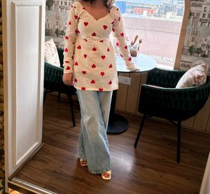 Heart Print short kurti