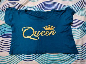 Petrol Blue Crop Top