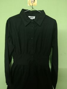 SHIRT SHORT DRESS BLACK