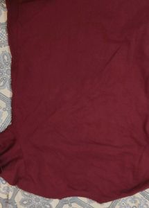 Graphic Print Burgundy Tee