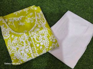 Green Kurta Bottom Set